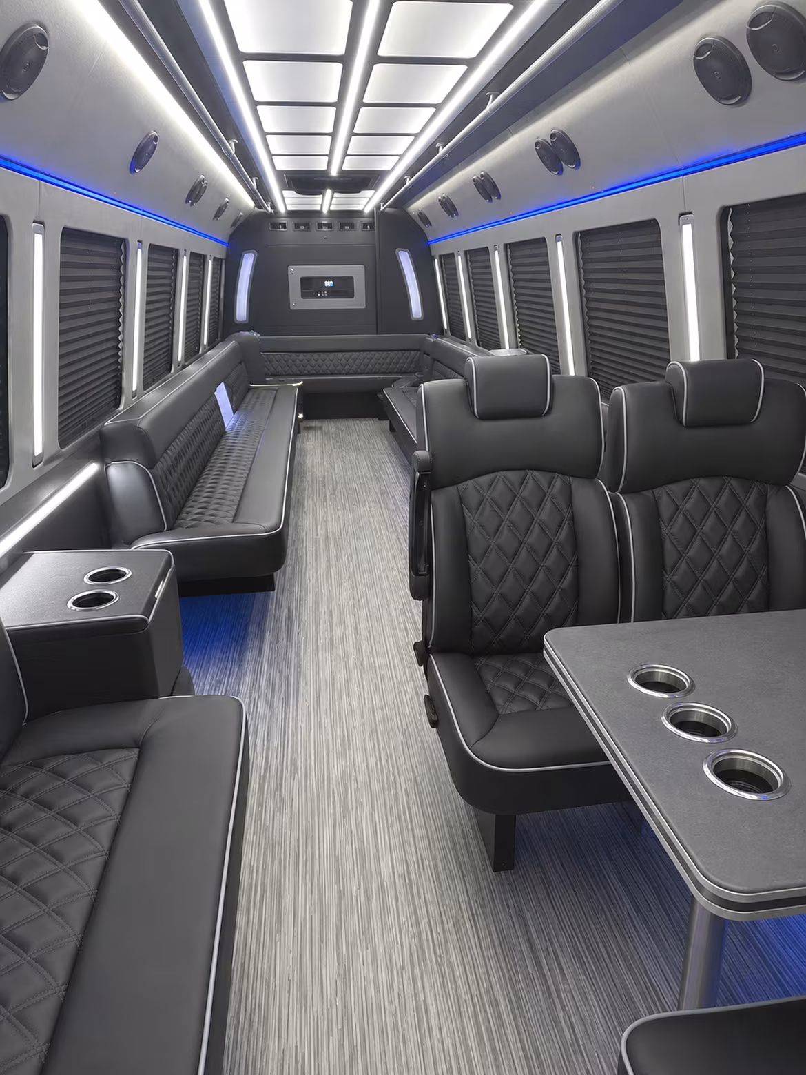 fall river 25 passenger party bus inside