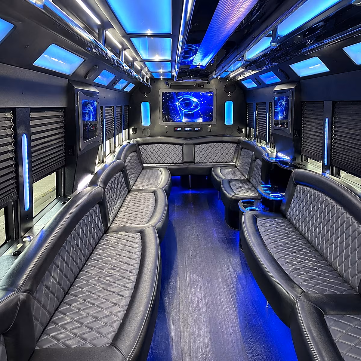 fall river 50 passenger party bus interior