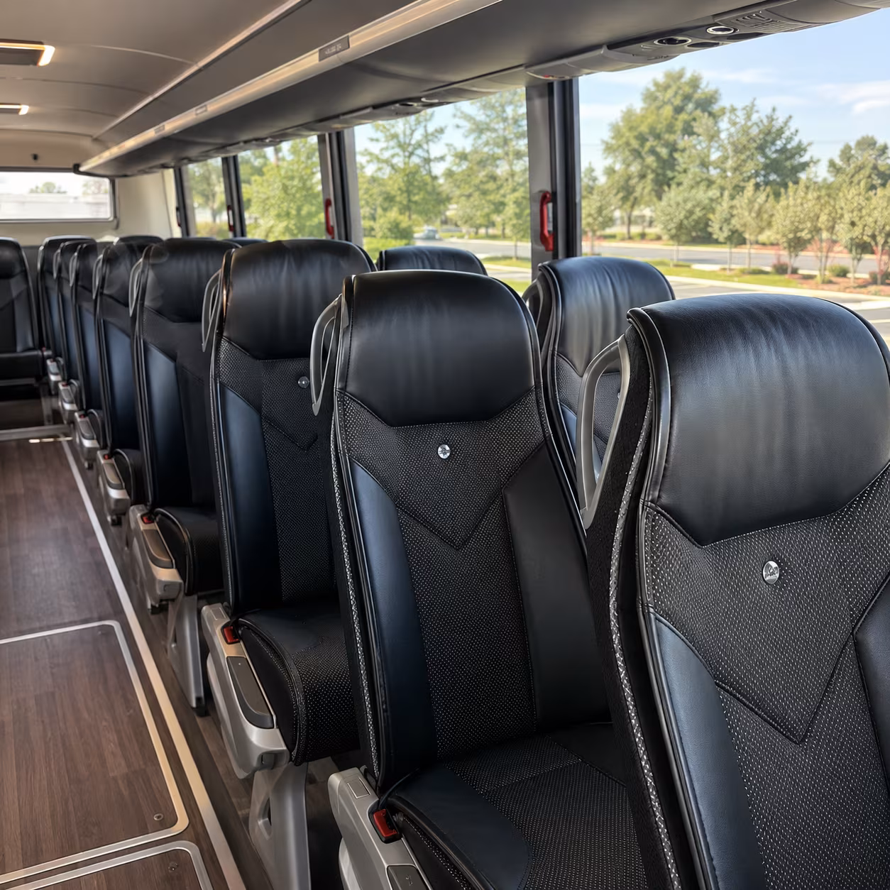fall river charter bus rental interior